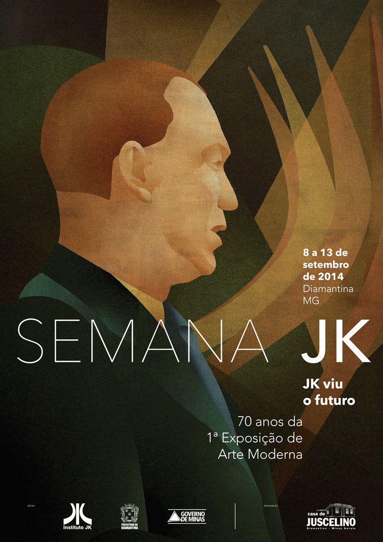 Popcorn Comunicação Casa de Juscelino Semana 2014 JK museu cartaz publicidade design celebração 70 anos