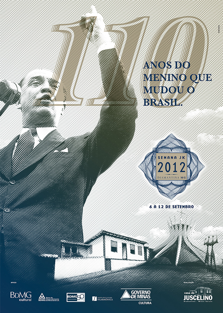 Popcorn Comunicação Casa de Juscelino cartaz Semana JK 2012 110 anos design publicidade