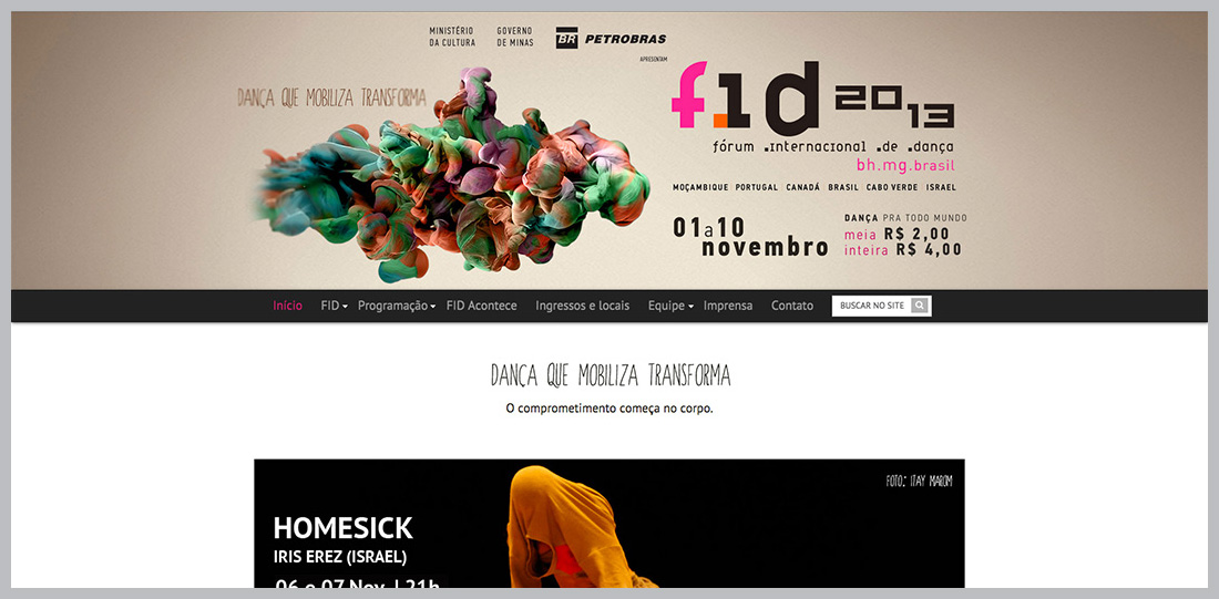 Popcorn Comunicação FID 2013 publicidade design site layout